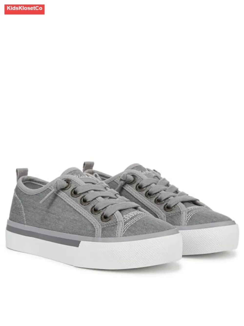 Canvas Slip-On Sneakers with Decorative Laces for Boys